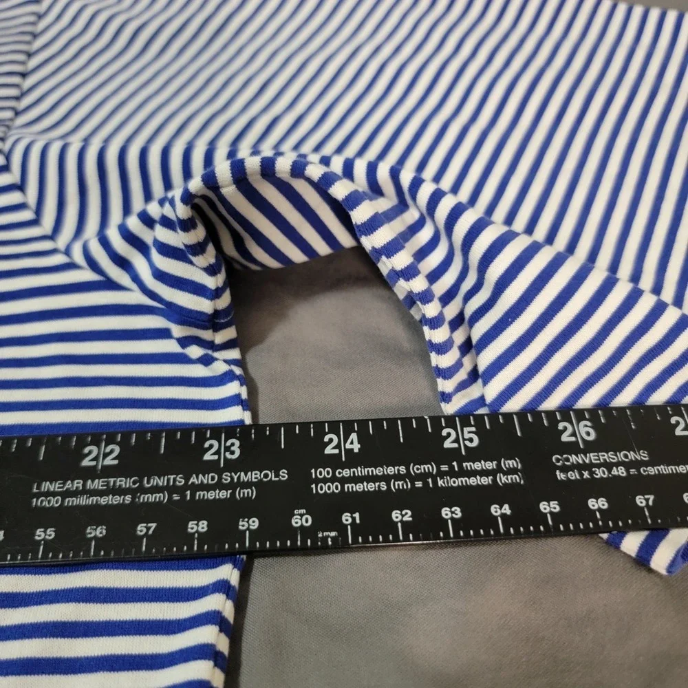 Big Horn Golf Shirt Men's Large Polo Golf Ralph Lauren Blue Short Sleeve Striped
